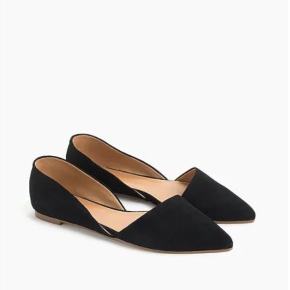 JCREW Factory Black Suede Flats - Picture 1 of 5